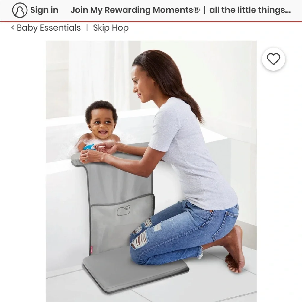 Skip Hop Gray Bath Kneeler and Caddy Set